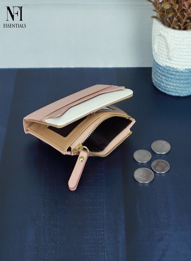 NFI essentials Small Wallet for Women, PU Leather Mini Wallet for Girls, Cash, Coin, Credit Card Holder with Zip Pocket, Bifold Cat Ear Design Small Money Purse for Girls Ladies - Image 3